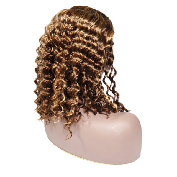 Piano Color Highlight #4/27 Deep Wave 13x4 BOB Lace Front Wig - Image 3